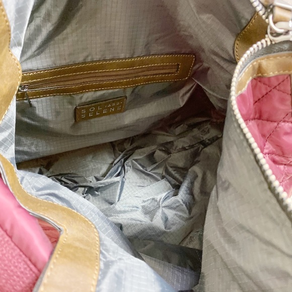 Sol and Selene quilted nylon burgundy Shoulder Tote Bag - Picture 8 of 13